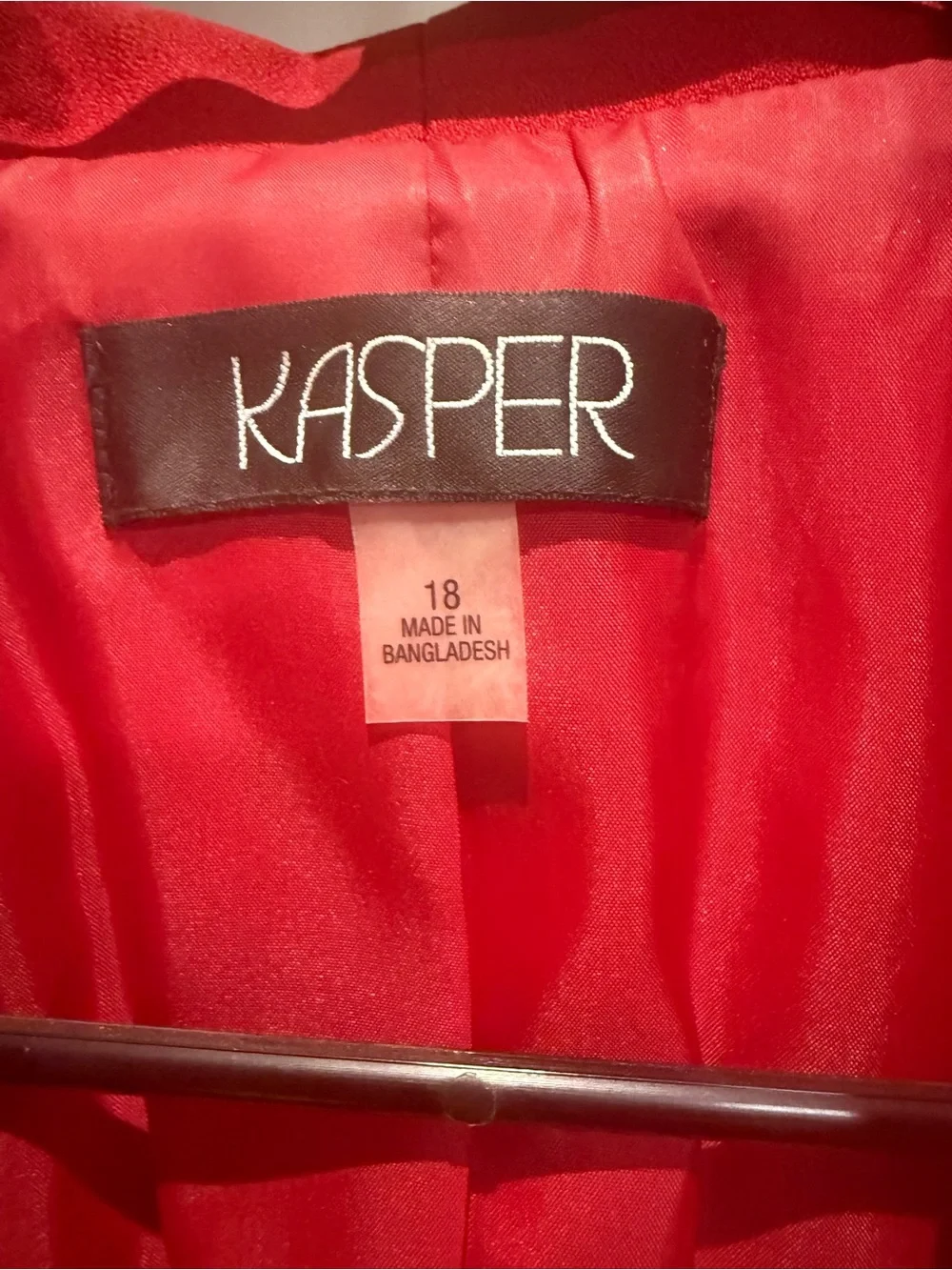 Kasper Red Open-Front Blazer